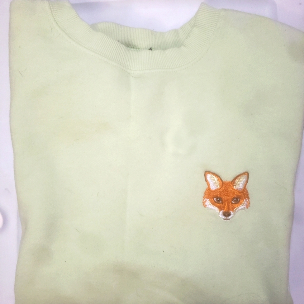 Embroidered fox sweater